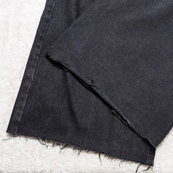 Dressed in LaLa Effortlessly Cool Wide Leg Denim Throwback Black Womens M 32x31 - Picture 11 of 14